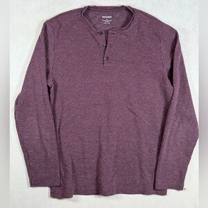 Bonobos Men’s Medium Burgundy Waffle Knit Henley Sweater